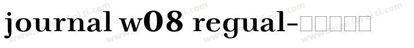journal w08 regual字体转换